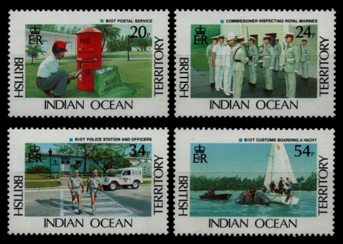 BIOT 1991 - Mi-Nr. 111-114 ** - MNH - Post - Polizei - Zoll