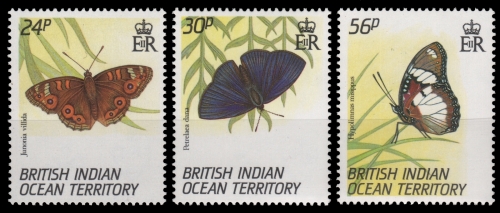 BIOT 1994 - Mi-Nr. 155-157 ** - MNH - Schmetterlinge / Butterflies