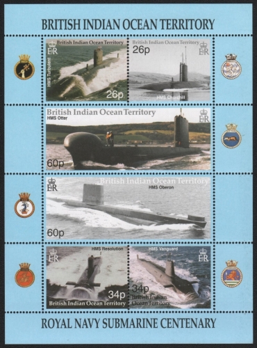 BIOT 2001 - Mi-Nr. 260-265 ** - MNH - U-Boote / Submarines