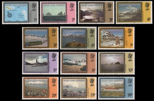 Süd-Georgien 1984 - Mi-Nr. 78-92 II ** - MNH - Landschaften / Landscapes