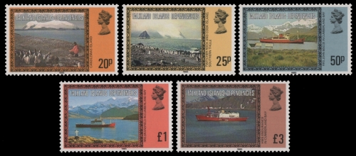 Süd-Georgien 1985 - Mi-Nr. 88-92 III ** - MNH - Landschaften / Landscapes