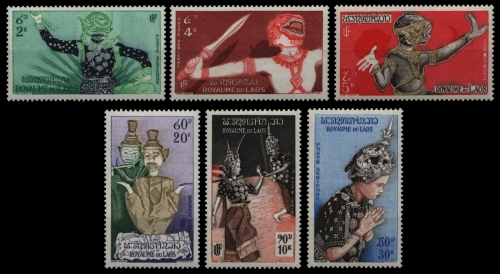 Laos 1955 - Mi-Nr. 43-48 ** - MNH - Ramajana