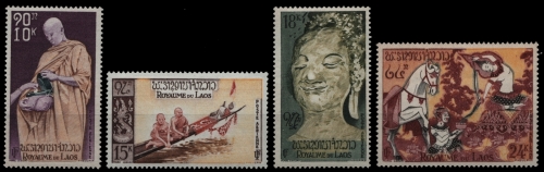 Laos 1957 - Mi-Nr. 70-73 ** - MNH - Buddhismus