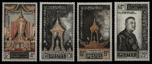 Laos 1961 - Mi-Nr. 109-112 ** - MNH - König Sisavang Vong