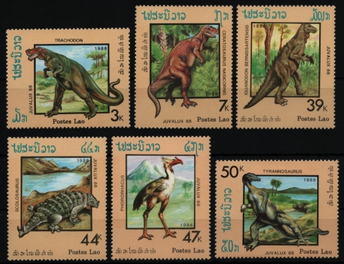 Laos 1988 - Mi-Nr. 1075-1080 ** - MNH - Prähistorische Tiere