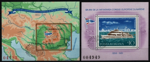 Rumänien 1981 - Mi-Nr. Block 176-177 gest / used - Europa - Donau