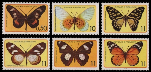 São Tomé & Príncipe 1979 - Mi-Nr. 561-566 ** - MNH - Schmetterling / Butterflies