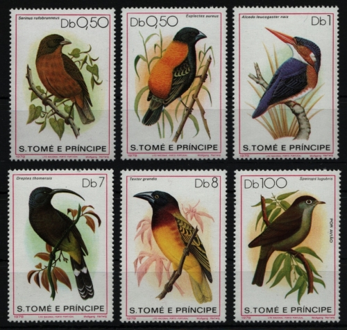 São Tomé & Príncipe 1979 - Mi-Nr. 604-609 ** - MNH - Vögel / Birds