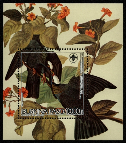 Burkina Faso 1985 - Mi-Nr. Block 111 A ** - MNH - Vögel / Birds - Audubon
