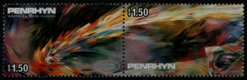 Penrhyn 1986 - Mi-Nr. 439-440 ** - MNH - Raumfahrt / Space - Halley