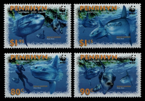 Penrhyn 2003 - Mi-Nr. 605-608 ** - MNH - Fische / Fish