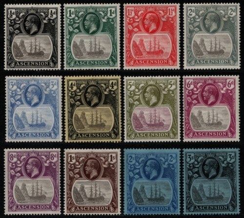 Ascension 1924 - Mi-Nr. 10-21 * - MH - Schiffe / Ships