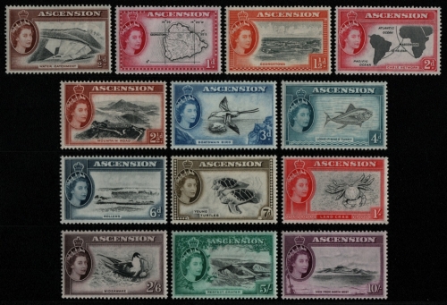 Ascension 1956 - Mi-Nr. 62-74 * - MH - Freimarken / Definitives (I)