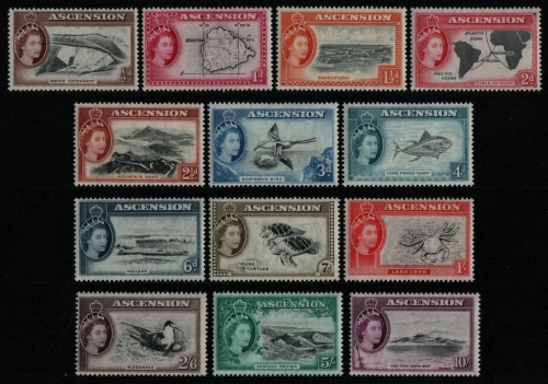 Ascension 1956 - Mi-Nr. 62-74 * - MH - Freimarken / Definitives (II)