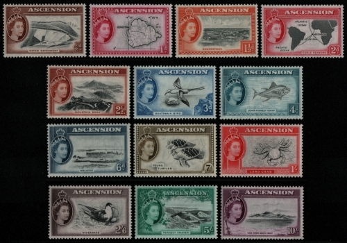 Ascension 1956 - Mi-Nr. 62-74 ** - MNH - Freimarken / Definitives (II)