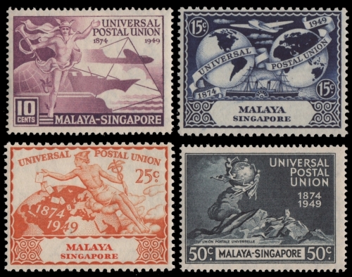 Singapur 1949 - Mi-Nr. 23-26 * - MH - UPU