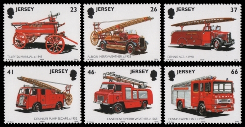 Jersey 2001 - Mi-Nr. 996-1001 ** - MNH - Feuerwehr