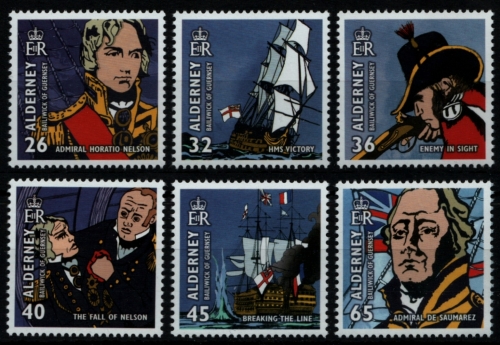 Alderney 2005 - Mi-Nr. 253-258 ** - MNH - Schiffe / Ships - Trafalger