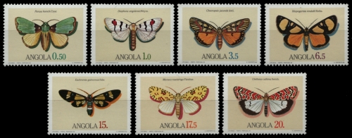 Angola 1984 - Mi-Nr. 691-697 ** - MNH - Schmetterlinge / Butterflies
