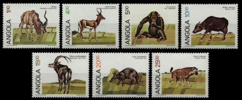 Angola 1984 - Mi-Nr. 707-713 ** - MNH - Wildtiere / Wild animals