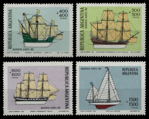 Argentinien 1979 - Mi-Nr. 1405-1408 ** - MNH - Schiffe / Ships