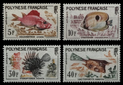 Franz. Polynesien 1962 - Mi-Nr. 24-27 ** - MNH - Fische / Fish