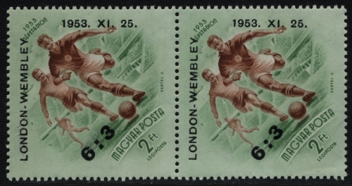 Ungarn 1953 - Mi-Nr. 1340 A ** - MNH - Paar - Fußball / Soccer