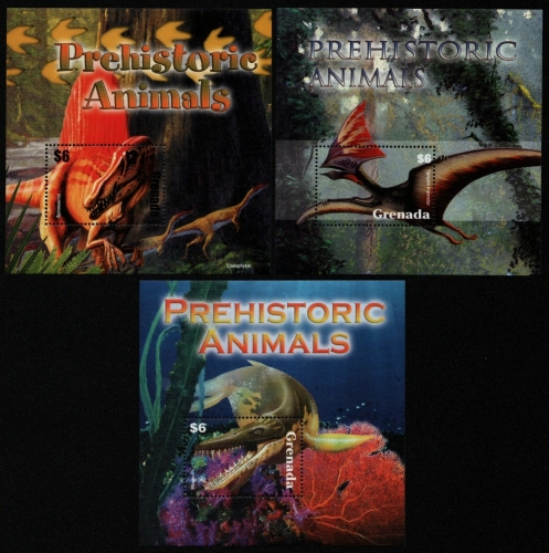 Grenada 2005 - Mi-Nr. Block 734-736 ** - MNH - Prähistorische Tiere