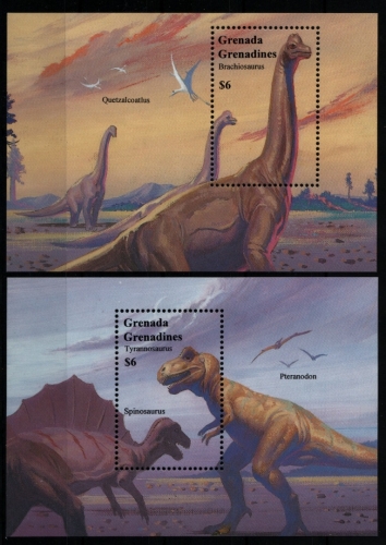 Grenada-Grenadinen 1994 - Mi-Nr. Block 300-301 ** - MNH - Prähistorische Tiere