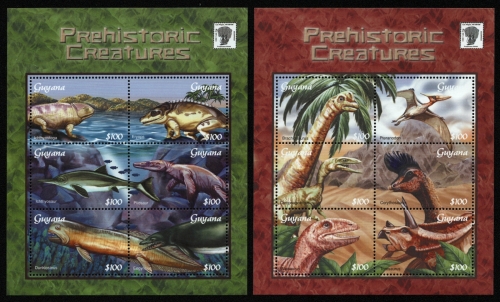 Guyana 2001 - Mi-Nr. 7276-7287 ** - MNH - Prähistorische Tiere