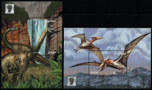 Guyana 2001 - Mi-Nr. Block 721-722 ** - MNH - Prähistorische Tiere