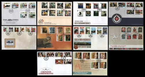 Isle of Man 2013 - 10 FDC aus 2013