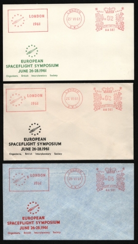 Großbritannien 1961 - 3 Belege - Spaceflight Symposium - Raumfahrt / Space