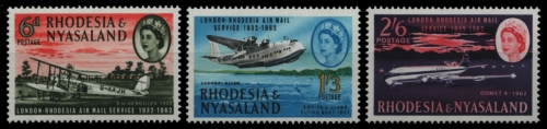 Rhodesien & Nyassa 1962 - Mi-Nr. 42-44 ** - MNH - Flugzeuge / Airplanes