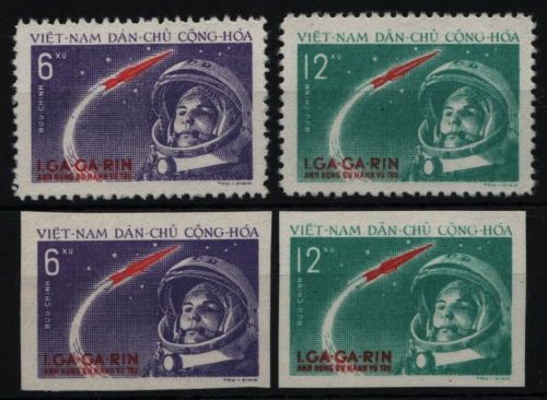 Vietnam 1961 - Mi-Nr. 166-167 & 166-167 U (*) - ohne Gummi verausgabt