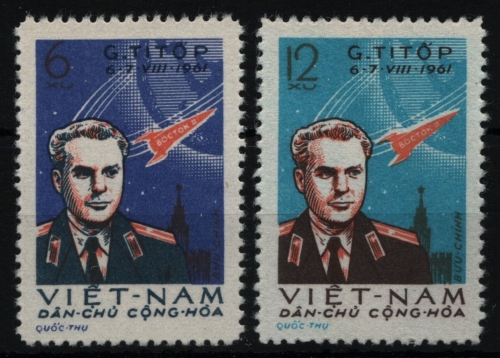 Vietnam 1961 - Mi-Nr. 181-182 (*) - ohne Gummi verausgabt - Raumfahrt / Space