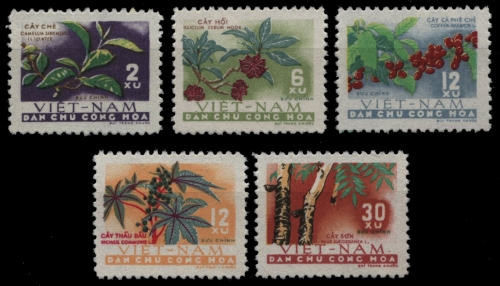 Vietnam 1962 - Mi-Nr. 196-200 (*) - ohne Gummi verausgabt - Pflanzen / Plants