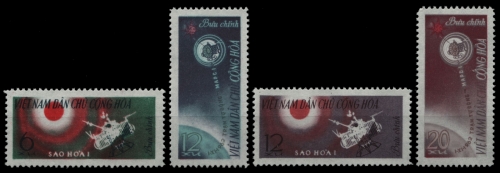 Vietnam 1963 - Mi-Nr. 258-261 (*) - ohne Gummi verausgabt - Raumfahrt / Space
