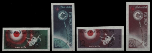 Vietnam 1963 - Mi-Nr. 258-261 U (*) - ohne Gummi verausgabt - Raumfahrt / Space
