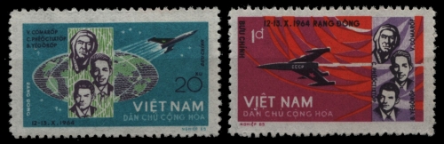 Vietnam 1965 - Mi-Nr. 359-360 (*) - ohne Gummi verausgabt - Raumfahrt / Space