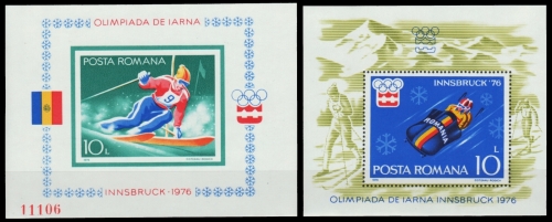 Rumänien 1976 - Mi-Nr. Block 128-129 ** - MNH - Olympia Innsbruck