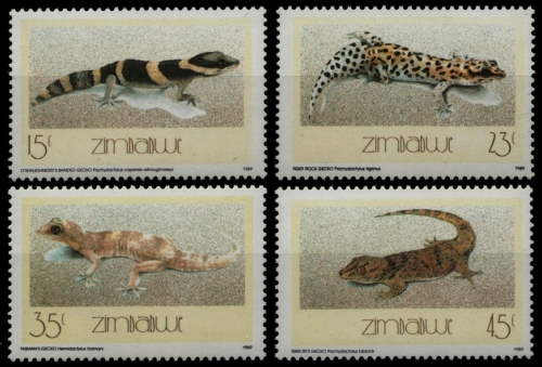 Simbabwe 1989 - Mi-Nr. 396-399 ** - MNH - Reptilien / Reptiles