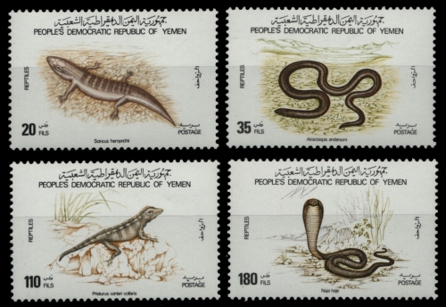 Südjemen 1980 - Mi-Nr. 259-262 ** - MNH - Reptilien / Reptiles
