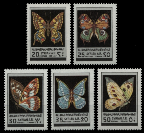 Syrien 1979 - Mi-Nr. 1452-1456 ** - MNH - Schmetterlinge / Butterflies