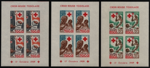 Togo 1959 - Mi-Nr. Block 2-4 B ** - MNH - Rotes Kreuz / Red cross