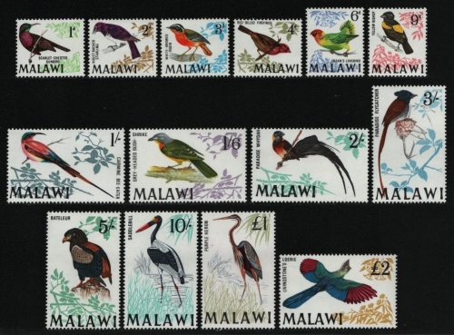 Malawi 1968 - Mi-Nr. 92-105 ** - MNH - Vögel / Birds (I)