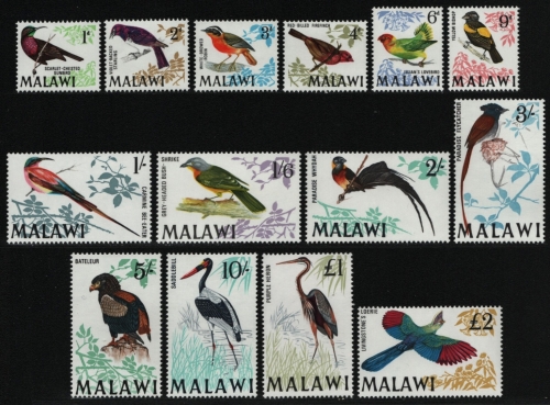 Malawi 1968 - Mi-Nr. 92-105 ** - MNH - Vögel / Birds (II)
