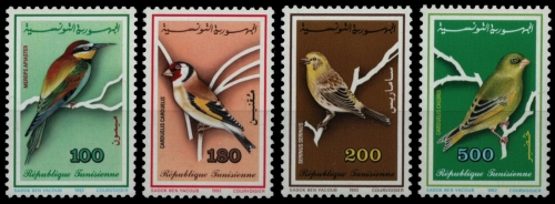 Tunesien 1992 - Mi-Nr. 1246-1249 A ** - MNH - Vögel / Birds