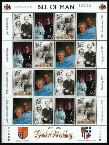 Isle of Man 1997 - Mi-Nr. 743-746 ** - MNH - KLB - Goldene Hochzeit