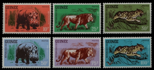 Guinea 1962 - Mi-Nr. 128-133 ** - MNH - Wildtiere / Wild animals